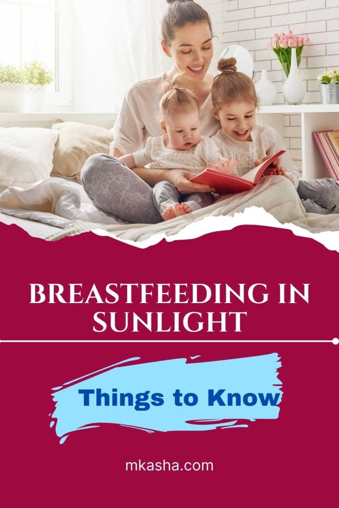 breastfeeding in sunlight