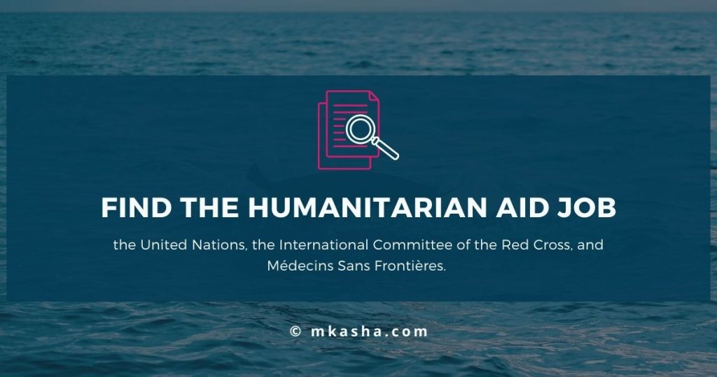 working in humanitarian aid